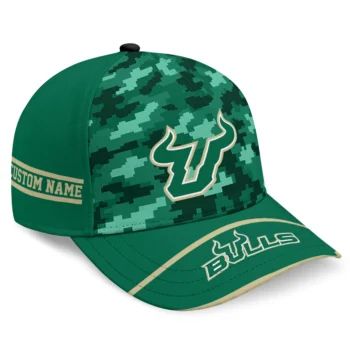 South Florida Bulls Cap - Personalized Pixel Camo Green