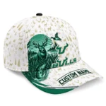south-florida-bulls-cap-personalized-toile-pattern-green-white-best-selling.webp