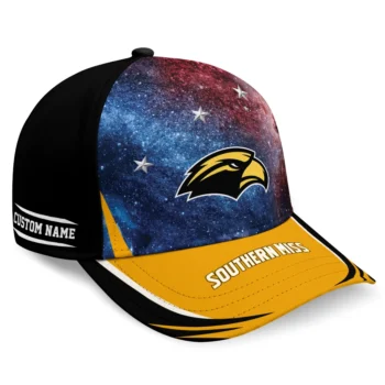 Southern Miss Golden Eagles Cap - Custom Galaxy Nebula Black
