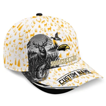 Southern Miss Golden Eagles Cap - Custom Toile Pattern Black White