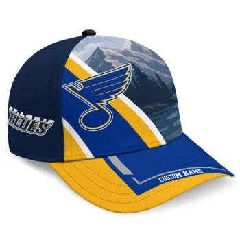 St. Louis Blues Cap - Custom Diagonal Slash Blue