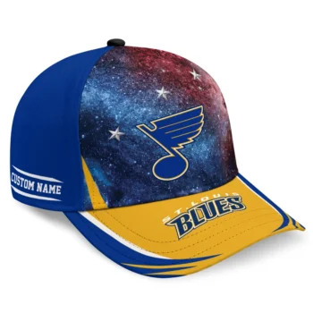 St. Louis Blues Cap - Personalized Galaxy Nebula Blue