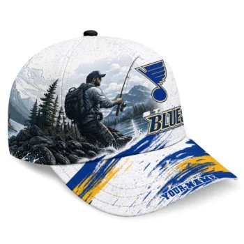 St. Louis Blues Cap - Personalized Photo Realistic Blue White