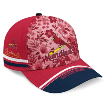 St. Louis Cardinals Cap - Customized Tropical Floral Red