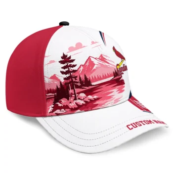 St. Louis Cardinals Cap - Personalized Flat Illustration Red White