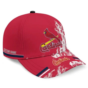 St. Louis Cardinals Cap - Personalized Smoke Flames Red