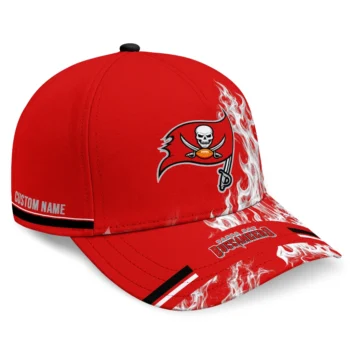 Tampa Bay Buccaneers Cap - Custom Smoke Flames Red