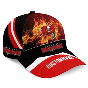 Tampa Bay Buccaneers Cap - Personalized Blazing Fire Red