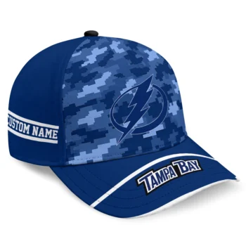 Tampa Bay Lightning Cap - Custom Pixel Camo Blue