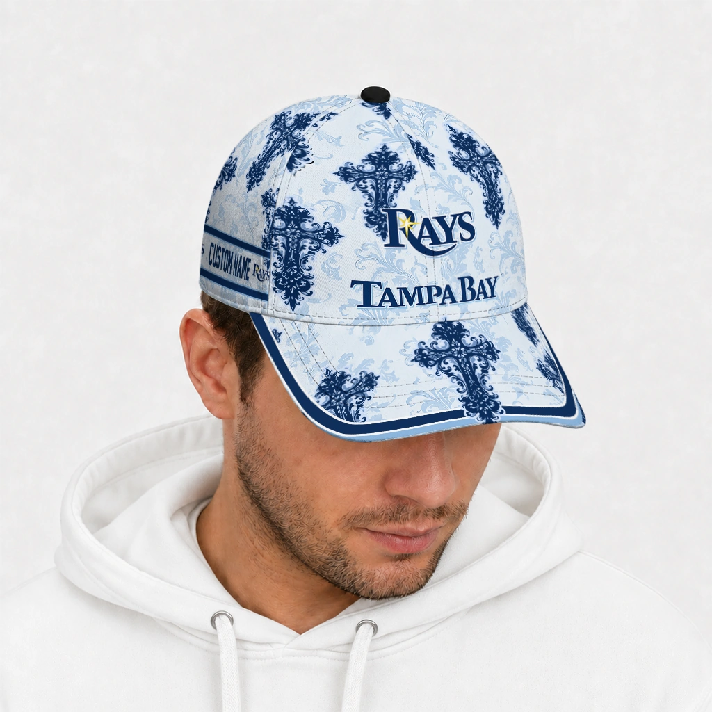 tampa-bay-rays-cap-custom-damask-pattern-navy-white-new-arrival.webp