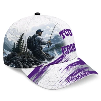 TCU Horned Frogs Cap - Custom Photo Realistic Purple White