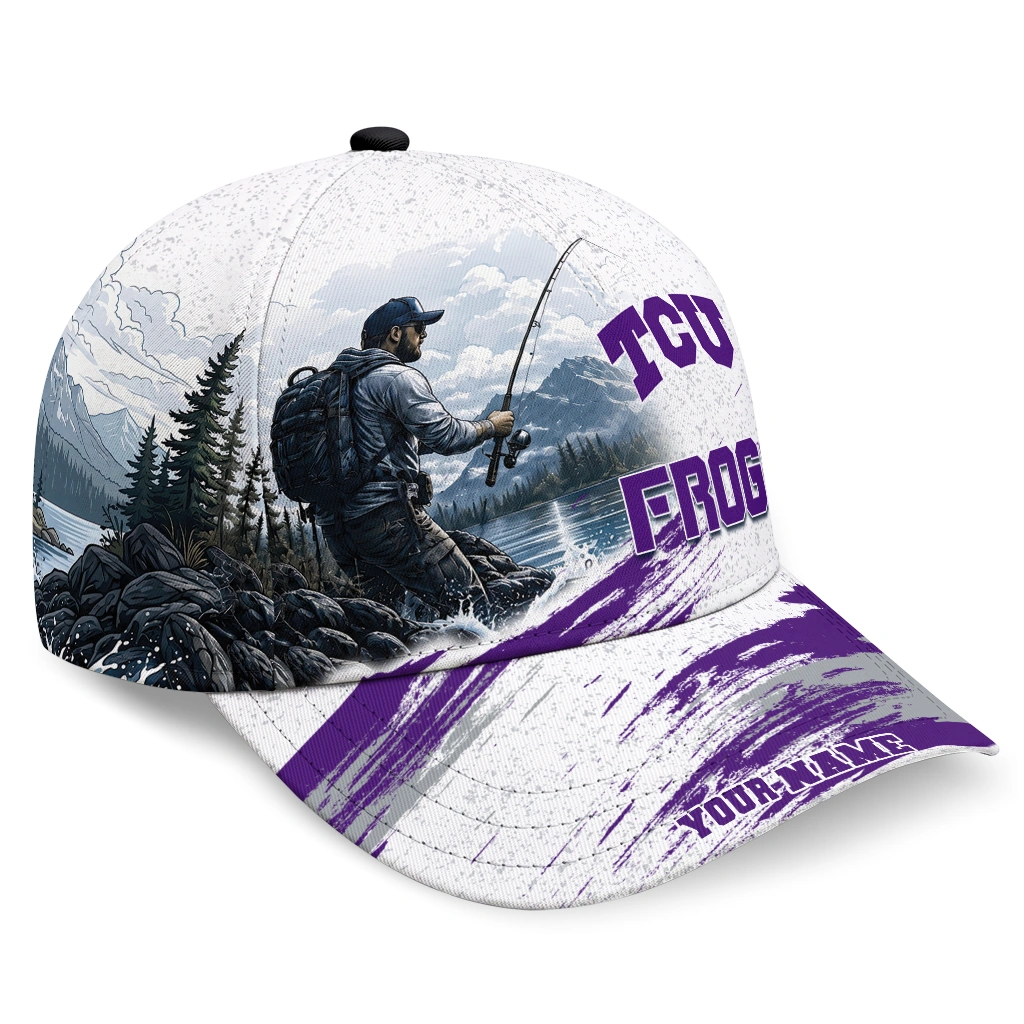 tcu-horned-frogs-cap-custom-photo-realistic-purple-white-best-selling.webp tcu horned frogs cap custom photo realistic purple white best selling