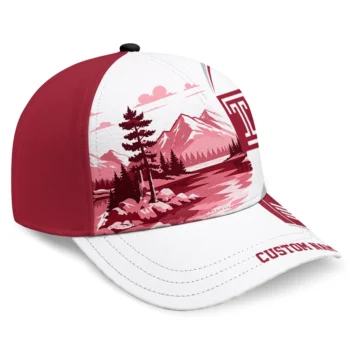 Temple Owls Cap - Custom Flat Illustration Red White