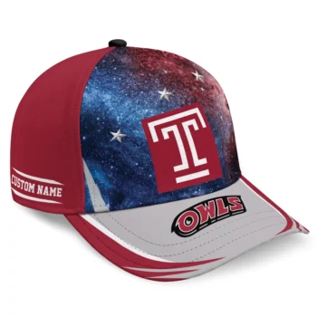Temple Owls Cap - Custom Galaxy Nebula Red