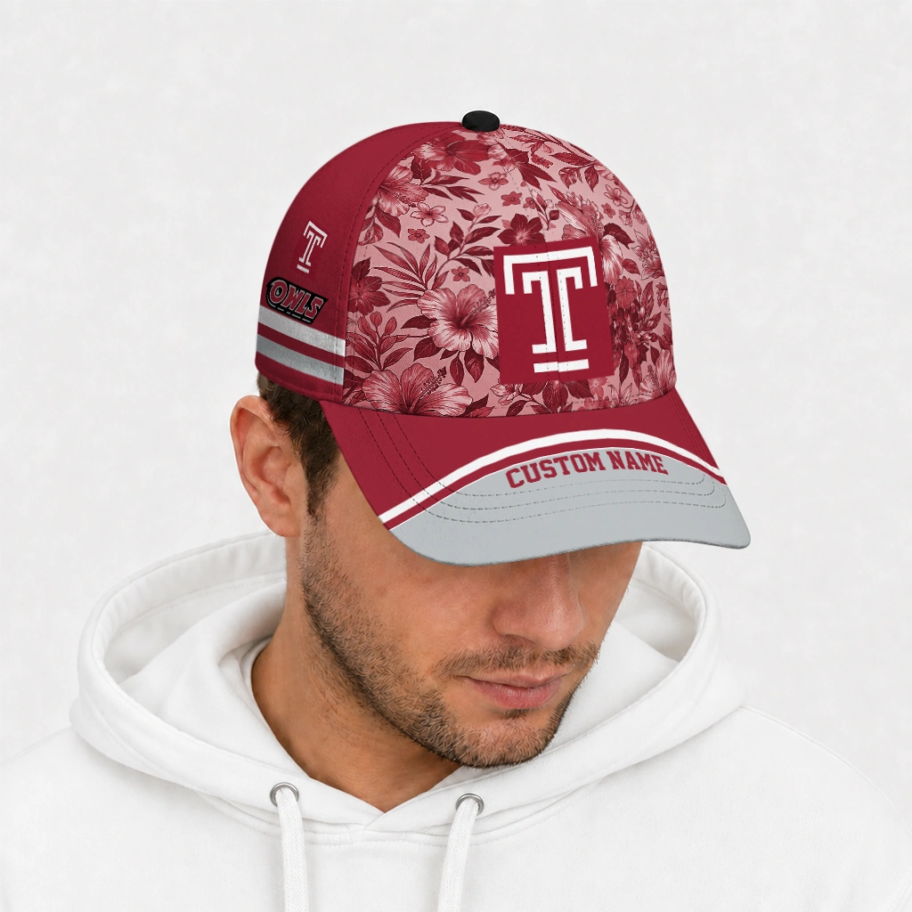 temple-owls-cap-custom-tropical-floral-red-new-arrival.webp