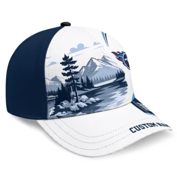 Tennessee Titans Cap - Customized Flat Illustration Navy White
