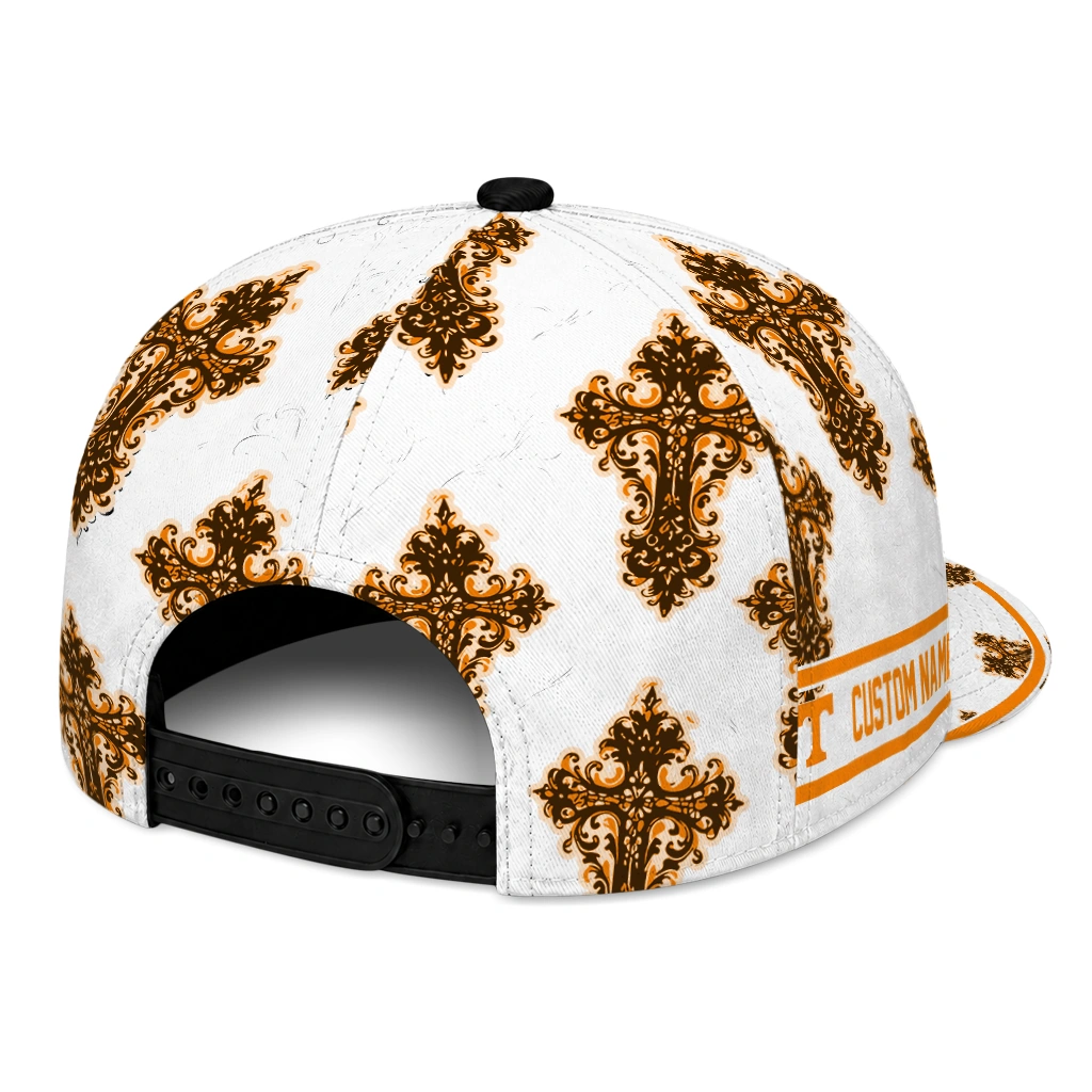 tennessee-volunteers-cap-customized-damask-pattern-orange-white-fashion-forward.webp
