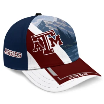Texas A&M Aggies Cap - Personalized Diagonal Slash Maroon