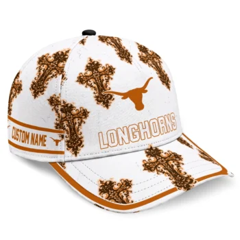 Texas Longhorns Cap - Customized Damask Pattern Orange White