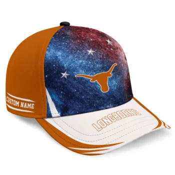 Texas Longhorns Cap - Customized Galaxy Nebula Orange