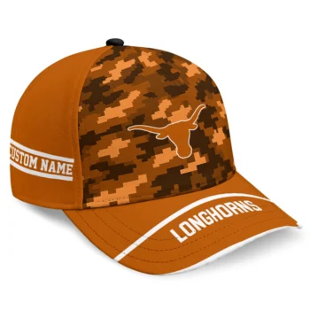Texas Longhorns Cap - Customized Pixel Camo Orange