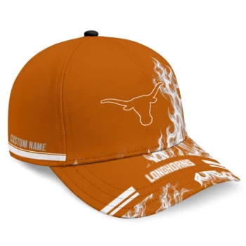 Texas Longhorns Cap - Customized Smoke Flames Orange
