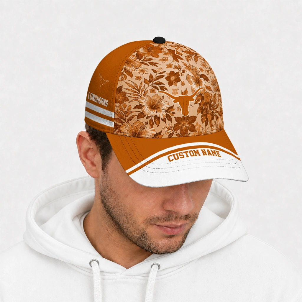 texas-longhorns-cap-customized-tropical-floral-orange-new-arrival.webp