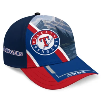 Texas Rangers Cap - Custom Diagonal Slash Blue