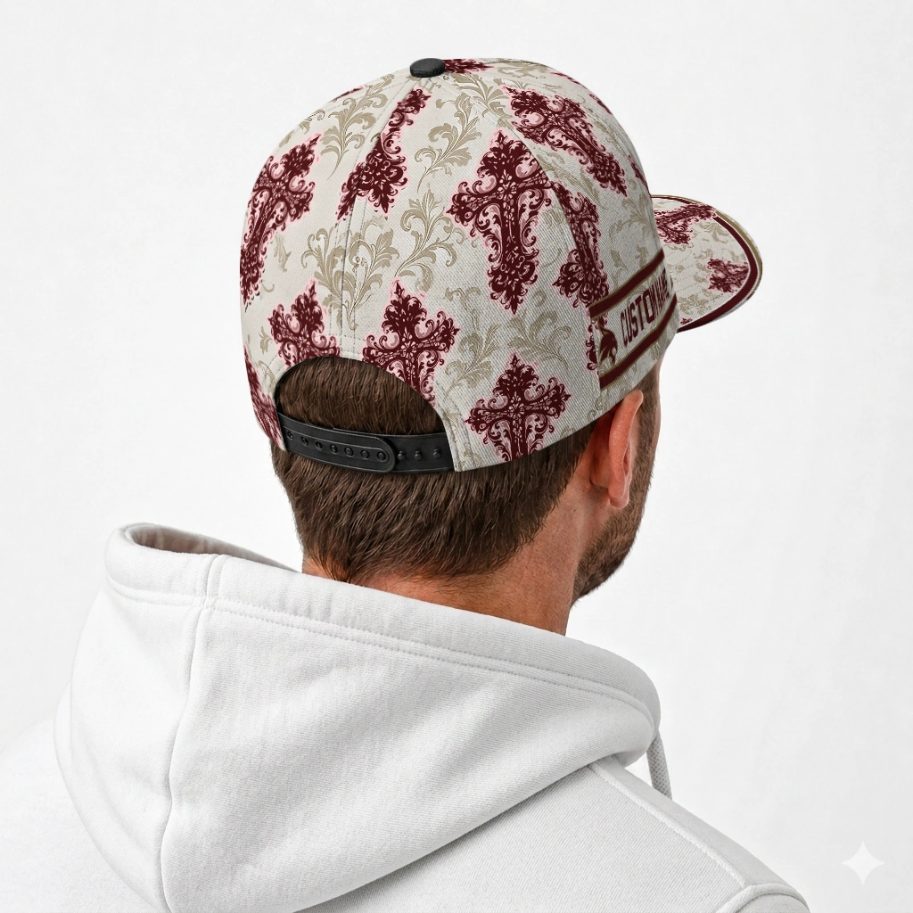 texas-state-bobcats-cap-personalized-damask-pattern-maroon-white-latest-model.webp