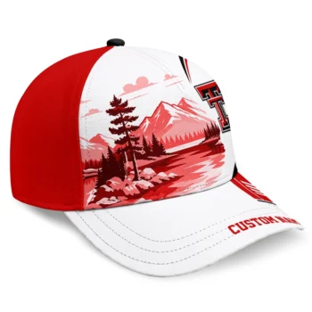 Texas Tech Red Raiders Cap - Custom Flat Illustration Red White
