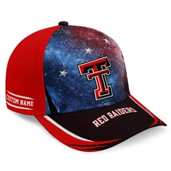 Texas Tech Red Raiders Cap - Custom Galaxy Nebula Red