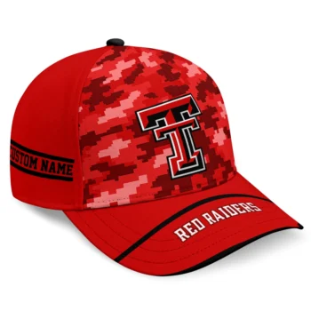Texas Tech Red Raiders Cap - Custom Pixel Camo Red