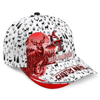 Texas Tech Red Raiders Cap - Custom Toile Pattern Red White
