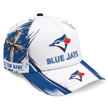 Toronto Blue Jays Cap - Custom Grunge Cross Blue White