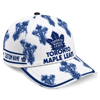 Toronto Maple Leafs Cap - Custom Damask Pattern Blue White