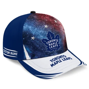 Toronto Maple Leafs Cap - Customized Galaxy Nebula Blue