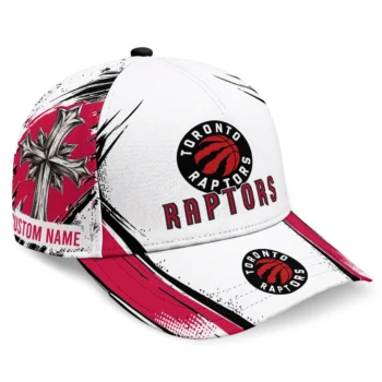 Toronto Raptors Cap - Customized Grunge Cross Red White
