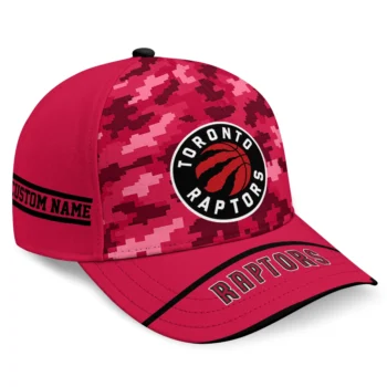 Toronto Raptors Cap - Customized Pixel Camo Red
