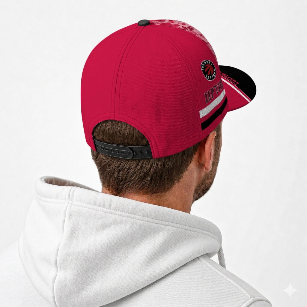 toronto-raptors-cap-personalized-tropical-floral-red-latest-model.webp