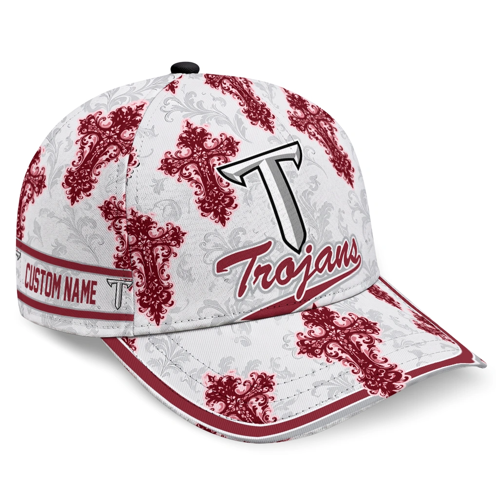 troy-trojans-cap-customized-damask-pattern-red-white-best-selling.webp troy trojans cap customized damask pattern red white best selling