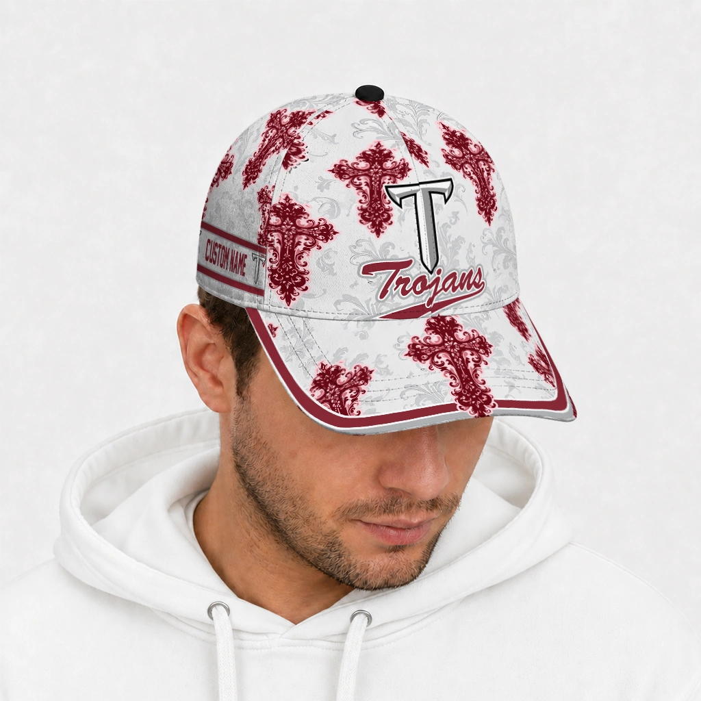 troy-trojans-cap-customized-damask-pattern-red-white-new-arrival.webp