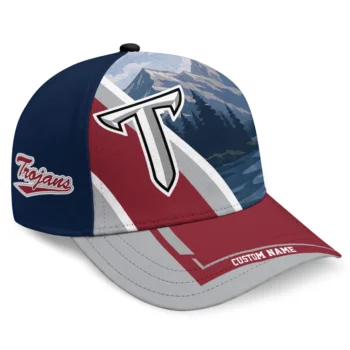 Troy Trojans Cap - Customized Diagonal Slash Red
