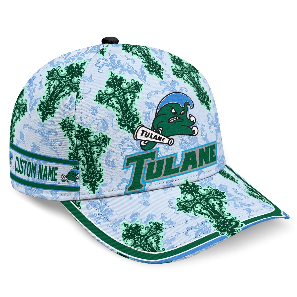 tulane-green-wave-cap-custom-damask-pattern-green-white-best-selling.webp tulane green wave cap custom damask pattern green white best selling