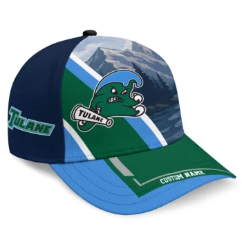 Tulane Green Wave Cap - Custom Diagonal Slash Green
