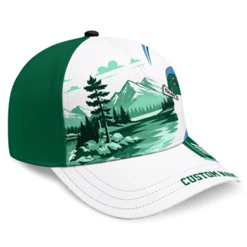 Tulane Green Wave Cap - Custom Flat Illustration Green White