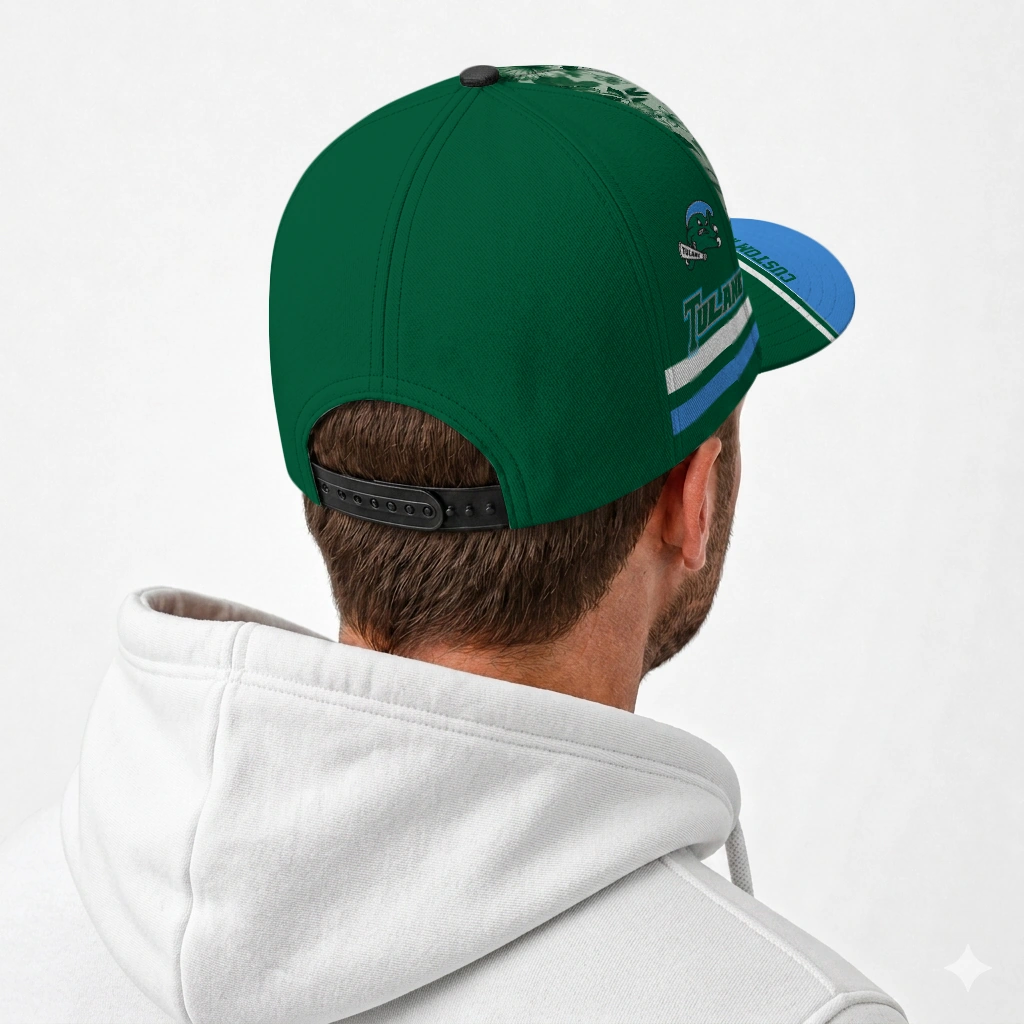 tulane-green-wave-cap-custom-tropical-floral-green-latest-model.webp