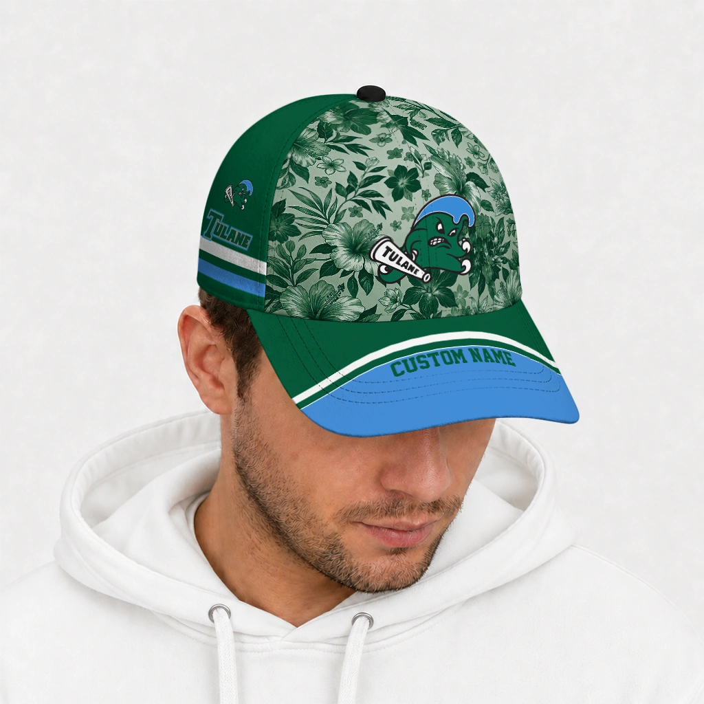tulane-green-wave-cap-custom-tropical-floral-green-new-arrival.webp