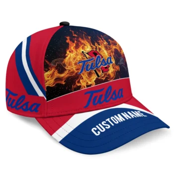 Tulsa Golden Hurricane Cap - Personalized Blazing Fire Blue