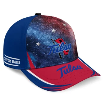 Tulsa Golden Hurricane Cap - Personalized Galaxy Nebula Blue