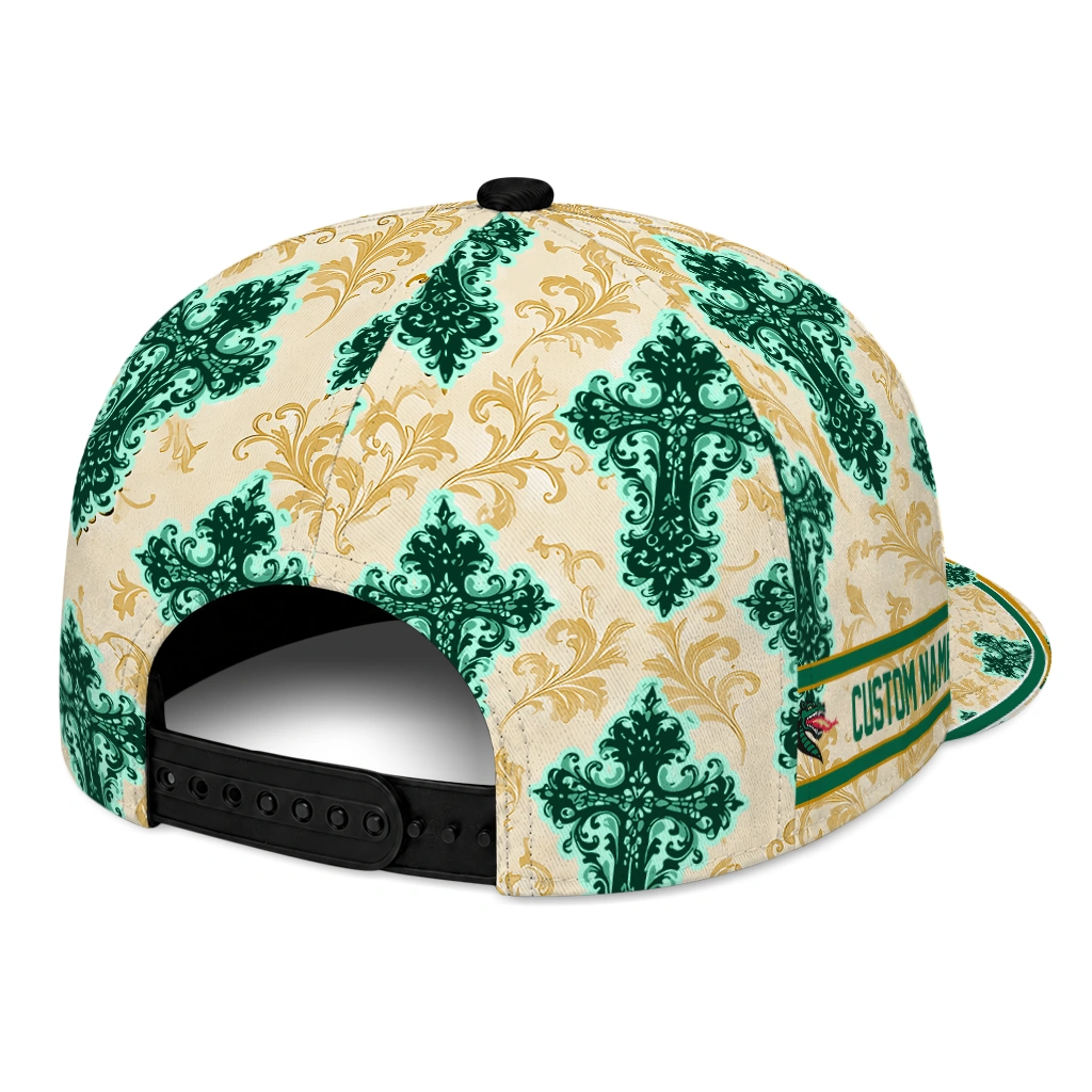 uab-blazers-cap-customized-damask-pattern-green-white-fashion-forward.webp
